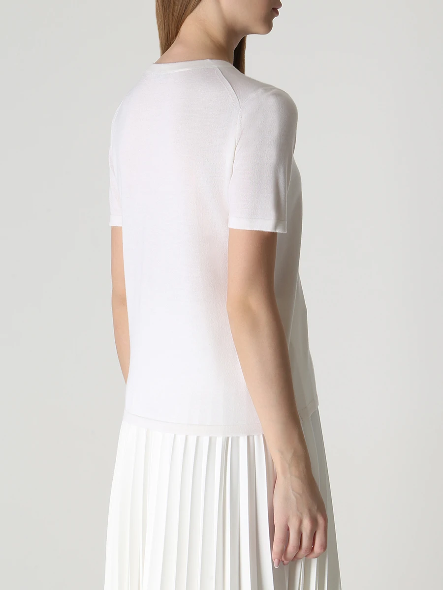 Футболка кашемировая KITON D5570205004 Белый  Фото 3