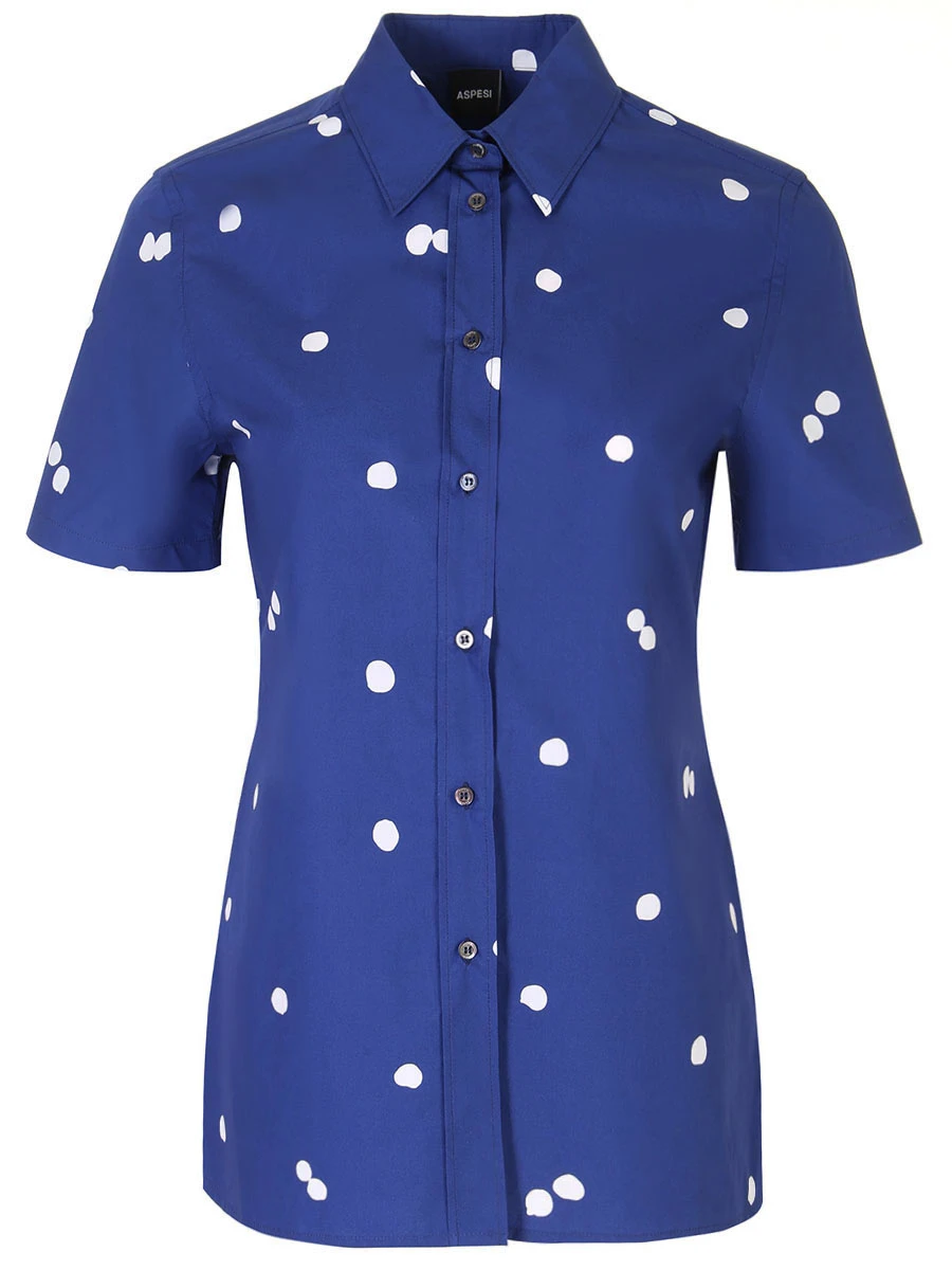 Рубашка хлопковая ASPESI 5447 M279 62092, размер 38, цвет синий - фото 1