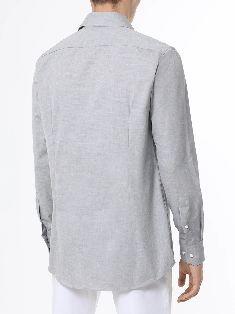 Рубашка Slim Fit хлопковая BOSS CAMEL 50496889/041, размер 48, цвет серый 50496889/041 - фото 3