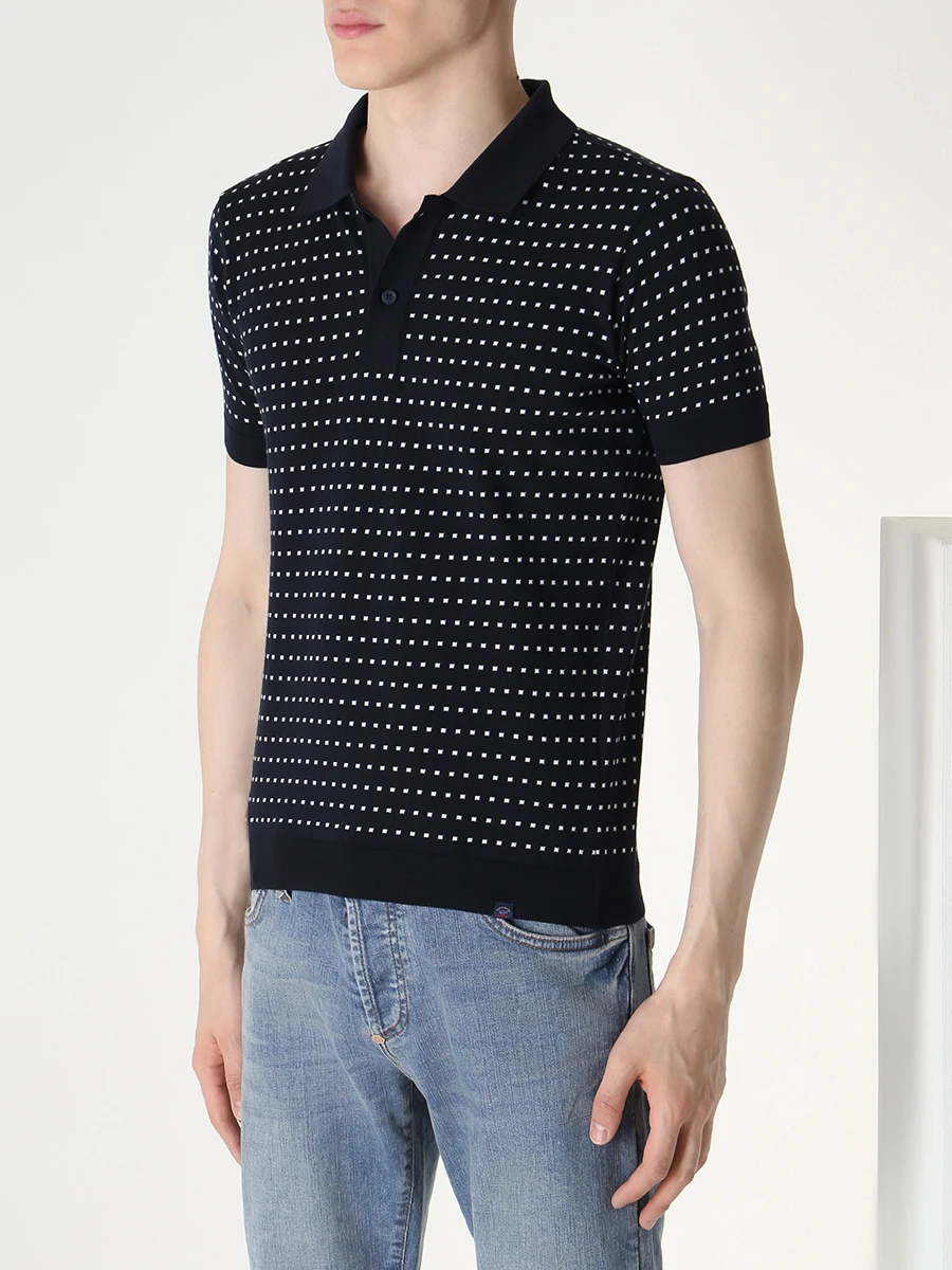 Поло хлопковое PAUL & SHARK 23411614/203 Синий  Фото 4