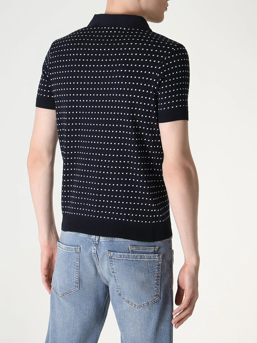 Поло хлопковое PAUL & SHARK 23411614/203 Синий  Фото 3