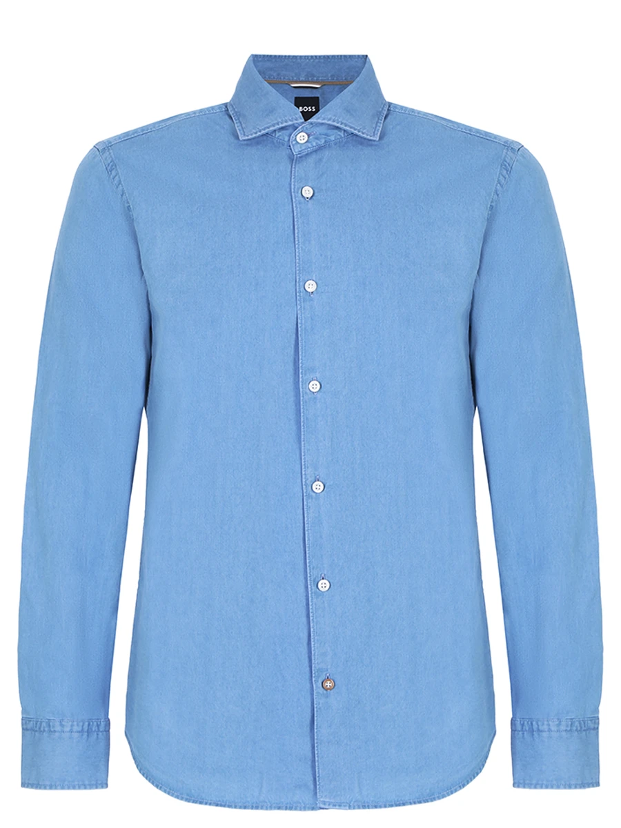 Рубашка Casual Fit хлопковая BOSS 50497438/460, размер 50, цвет голубой 50497438/460 - фото 1