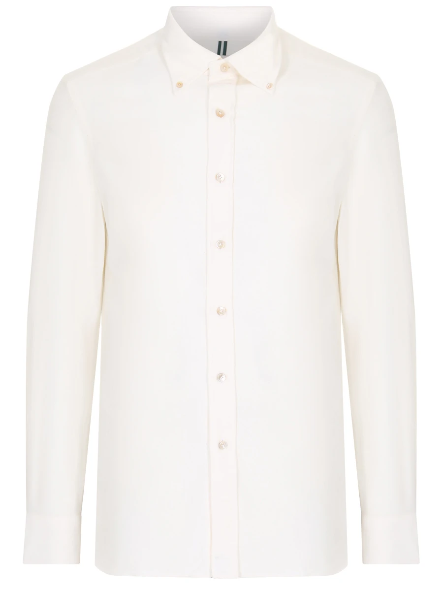 Рубашка Slim Fit из хлопка и модала LUIGI BORRELLI SR44594/01 Кремовый 