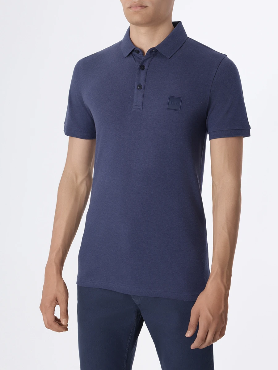 

Поло Slim Fit хлопковое, Синий, 50472668/418