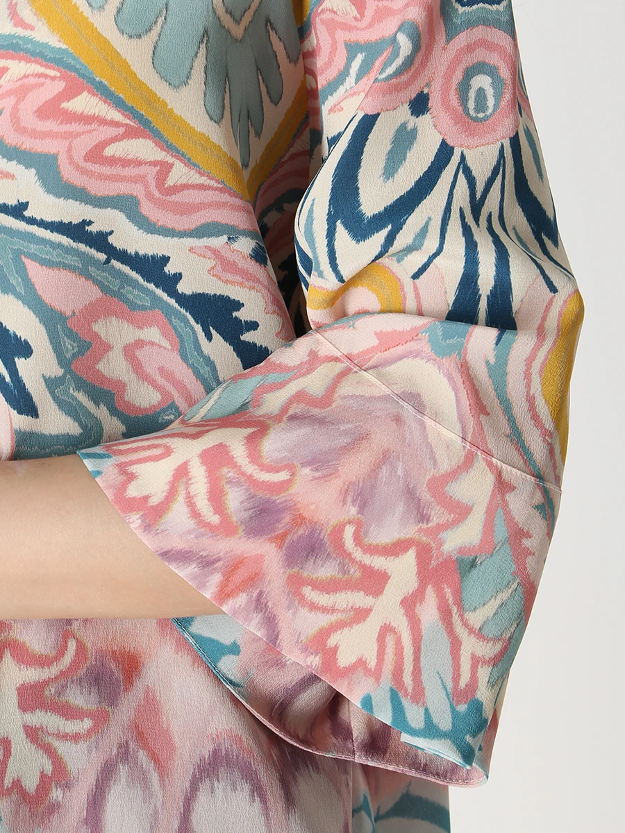 

Блуза шелковая, Принт, 12392 4492 0260