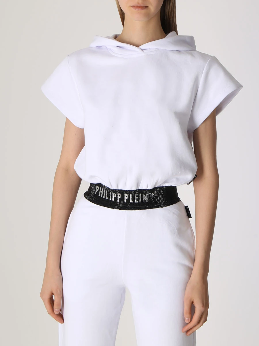 Худи хлопковое PHILIPP PLEIN WJB1620/01 Белый  Фото 4