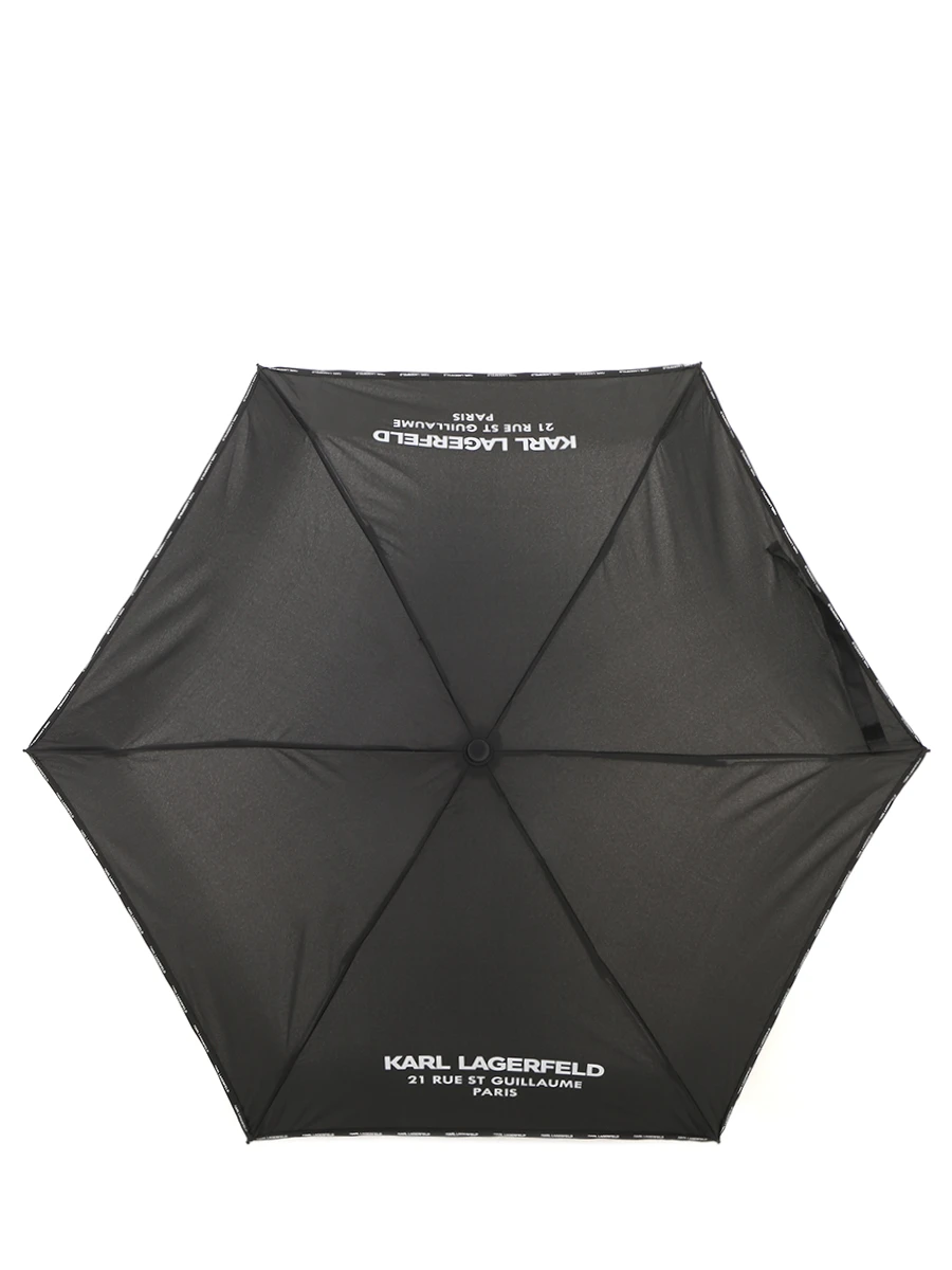 Зонт складной KARL LAGERFELD 230W3886 999 Надпись футляр, размер Один размер
