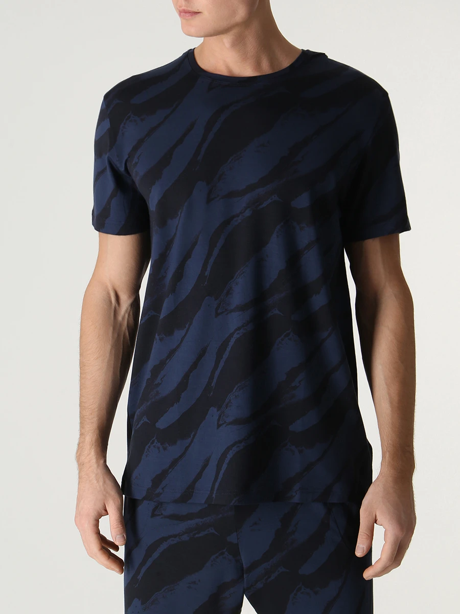 

Футболка из модала, Принт, 3048-LOND008NAV