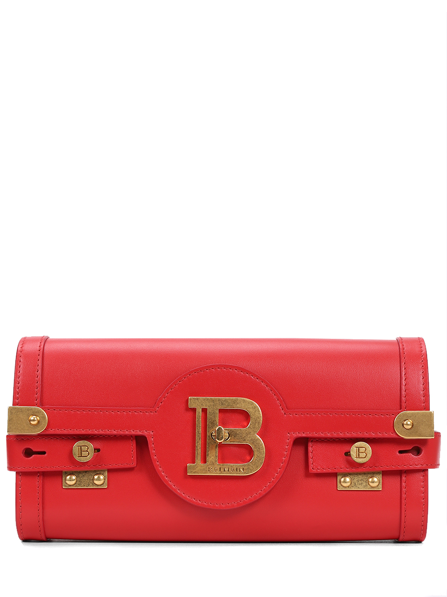 Клатч кожаный BALMAIN AN1LE596LPRS, размер Один размер, цвет красный - фото 1