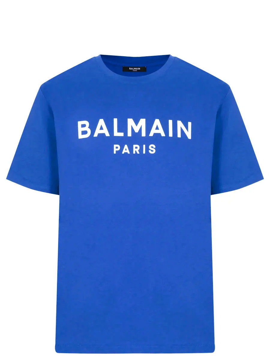 Футболка хлопковая BALMAIN AH1EG000BB73 Принт 