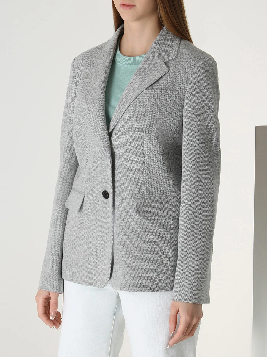 

Пиджак из хлопка и шерсти, Серый, 52 DSE101 10014935 288