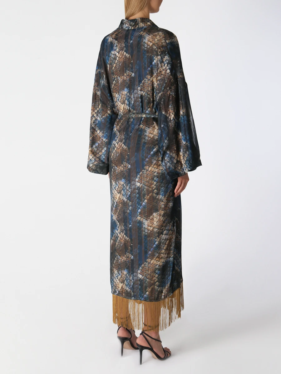 Платье из вискозы с принтом RACHELLFABRI Питон, размер 42 - фото 3