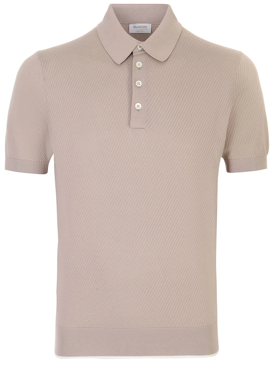 Поло хлопковое BILANCIONI 519300 200 Бежевый 