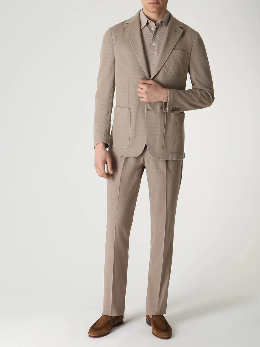 Поло хлопковое BILANCIONI 519300 200 Бежевый  Фото 2