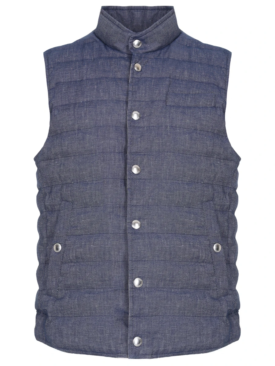Жилет стеганый BRUNELLO CUCINELLI MS4571711 CVJ06 Синий 