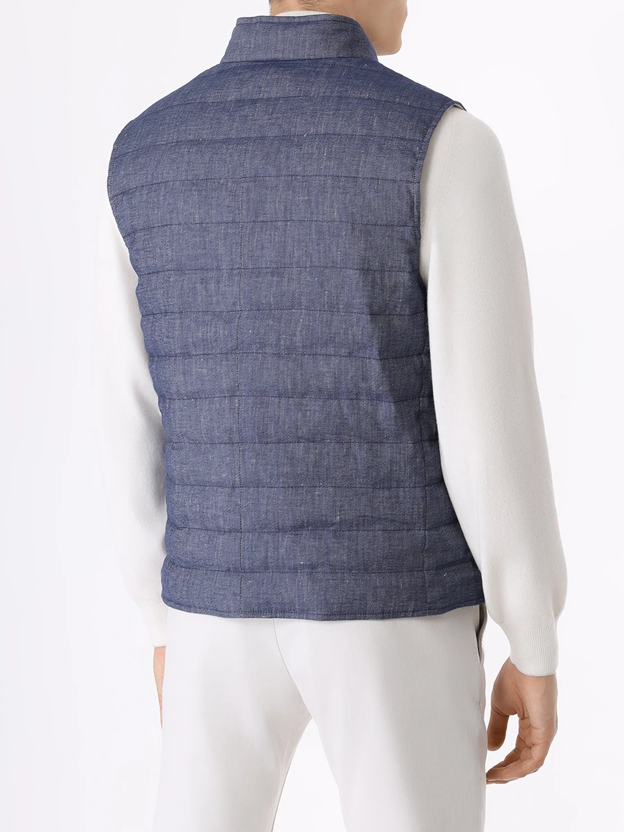 Жилет стеганый BRUNELLO CUCINELLI MS4571711 CVJ06 Синий  Фото 3