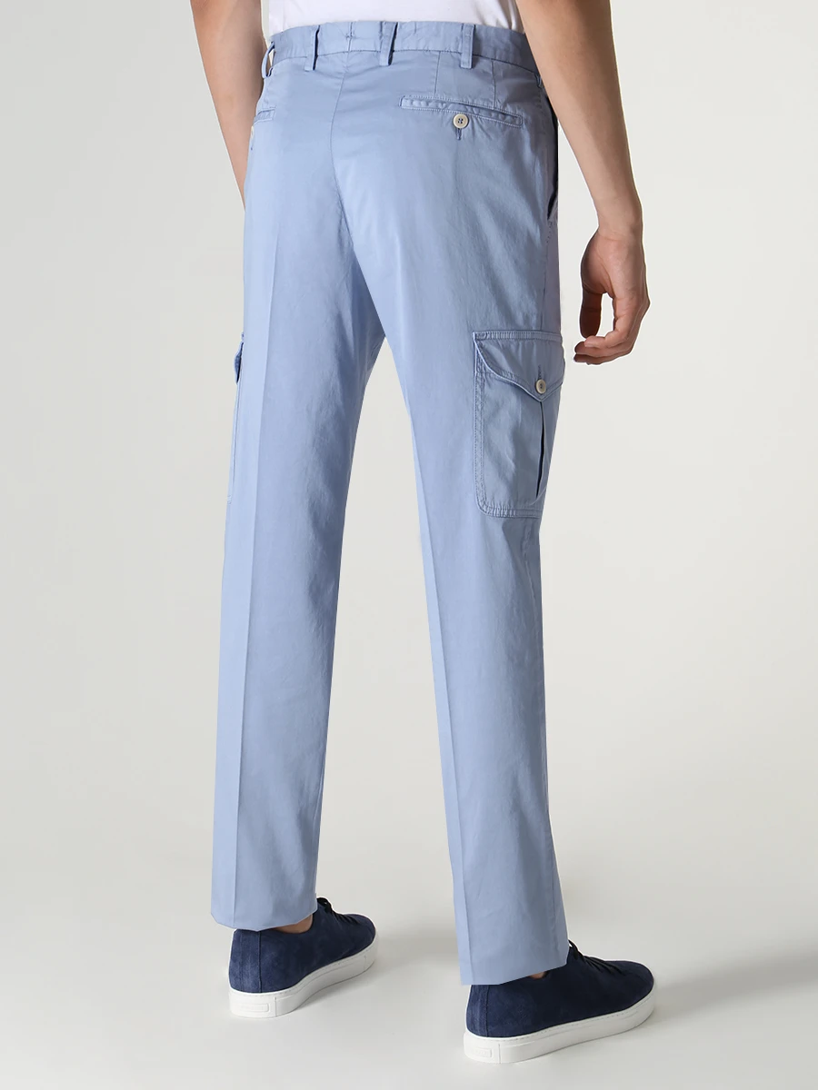 

Брюки-карго хлопковые, Голубой, 1708P/197