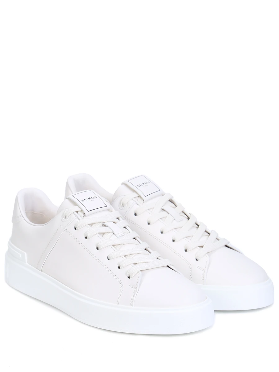 Кеды B-Court  кожаные BALMAIN AM1VI288LVTR/0PA Белый  Фото 2