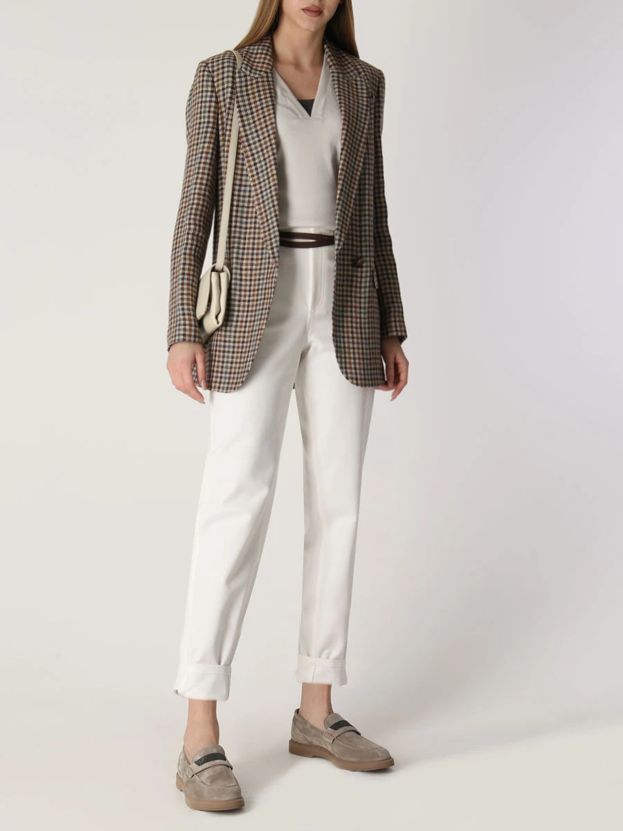 Футболка хлопковая BRUNELLO CUCINELLI M0TC8EL692 C8726 Серый  Фото 2