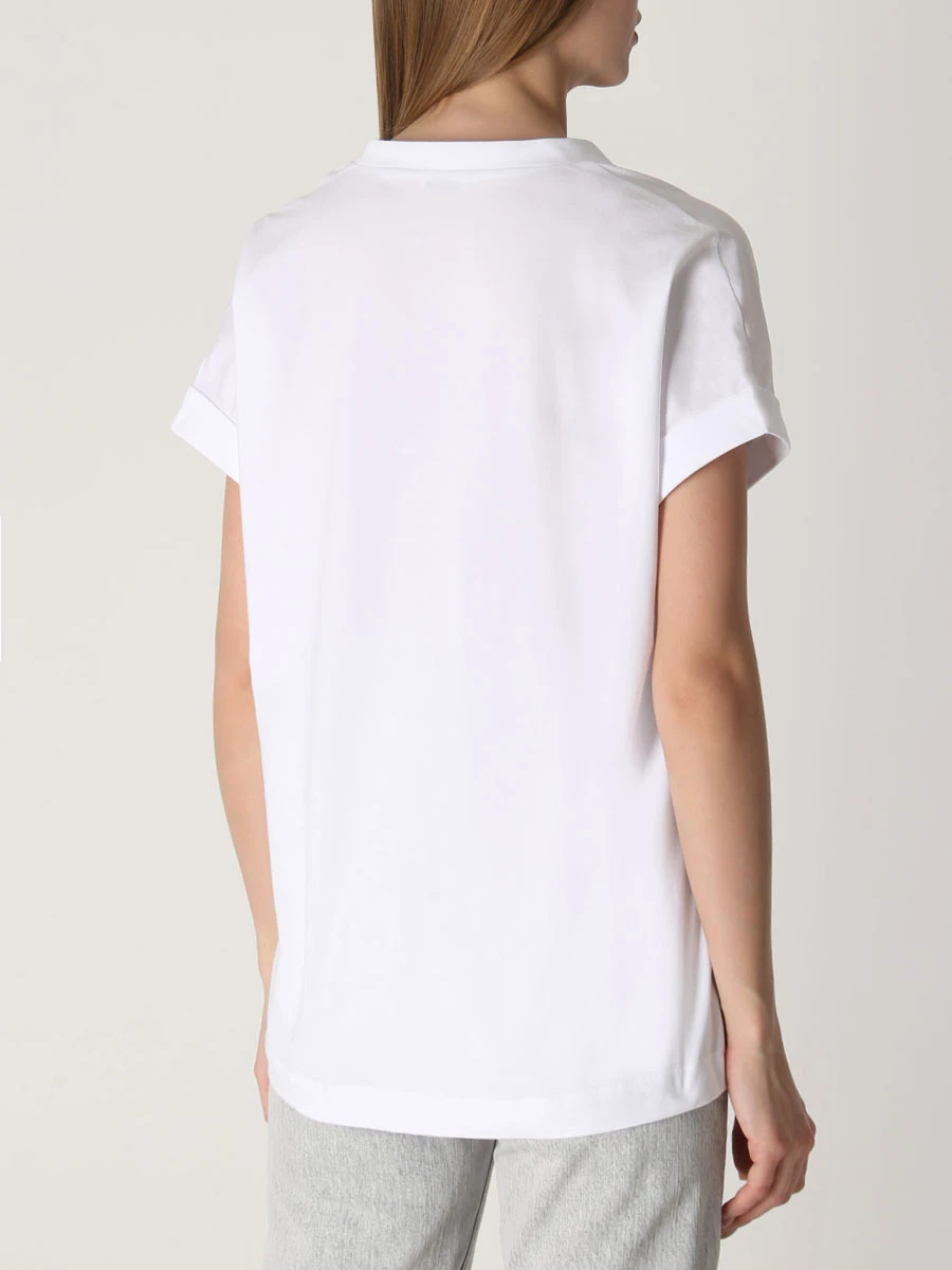 Футболка хлопковая BRUNELLO CUCINELLI M0T18BD222 C159 Белый  Фото 3