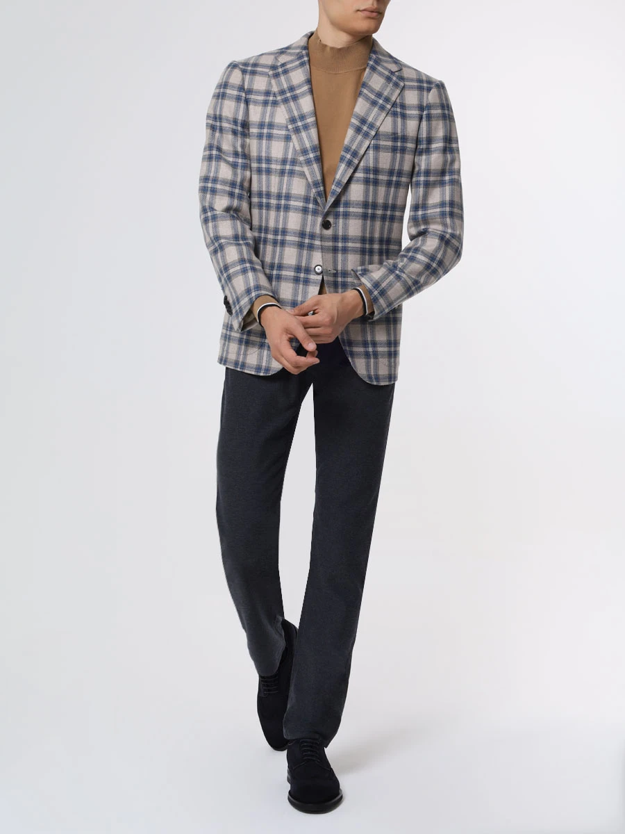 Брюки Regular Fit хлопковые BOSS 50495418/404 Синий  Фото 2