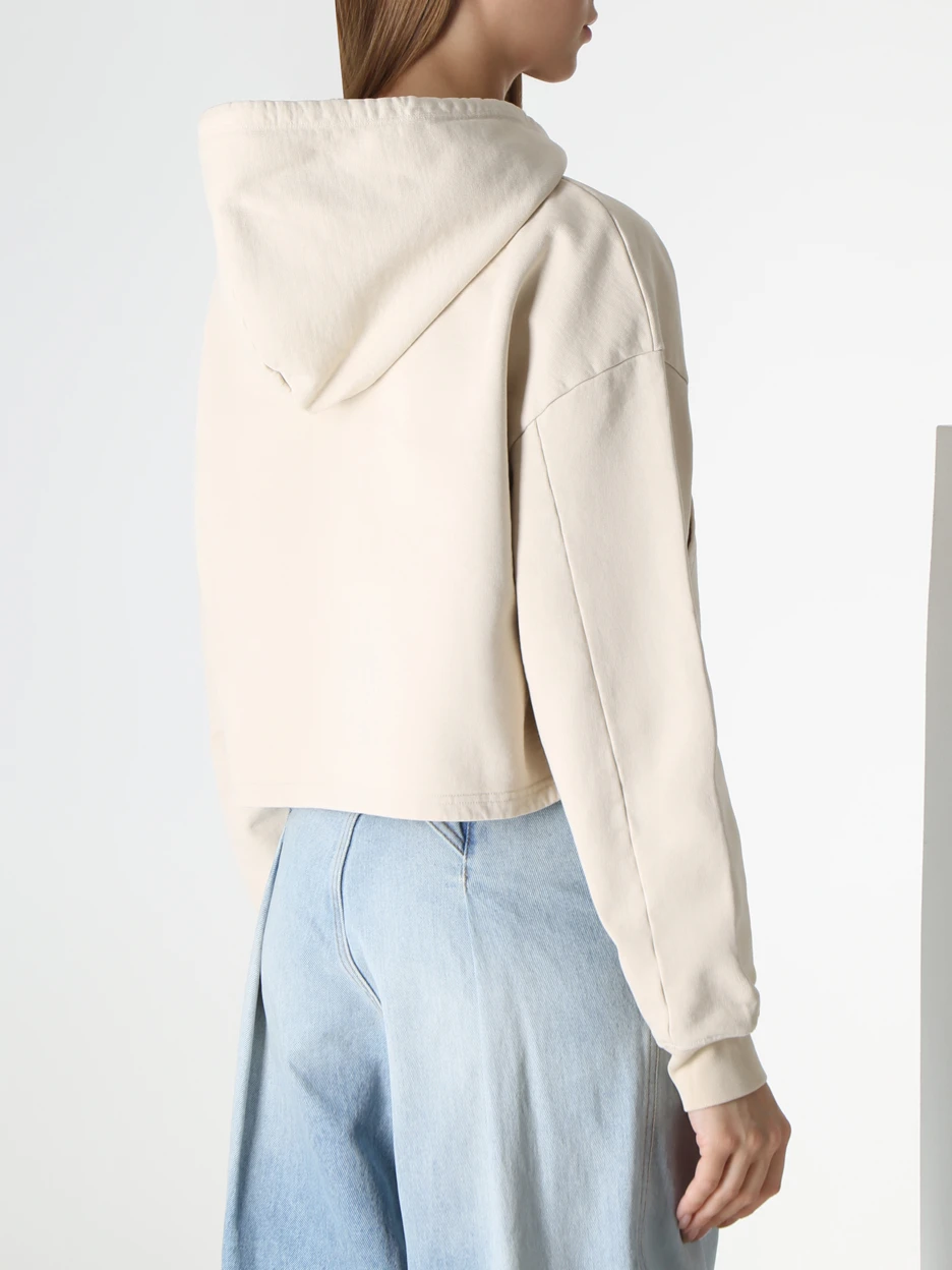 Худи хлопковое JACQUEMUS 22H223JS0502139 Бежевый  Фото 3