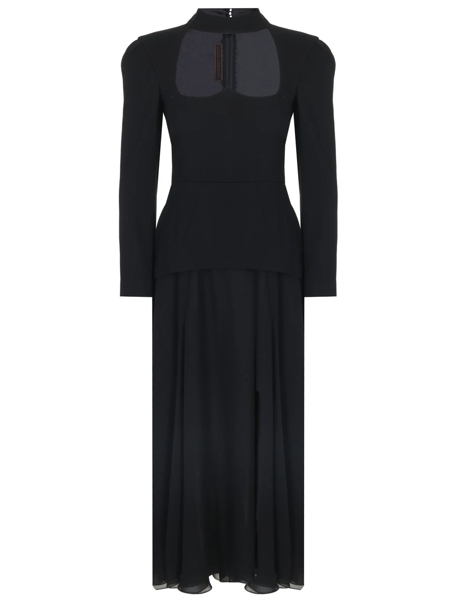 Платье однотонное ULYANA SERGEENKO ABM020FW21P2401m21 Черный 