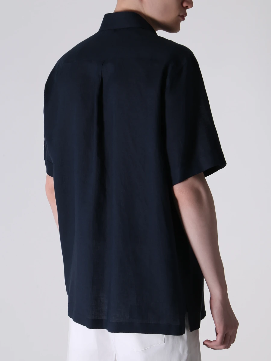 Рубашка льняная DOLCE & GABBANA G5KE1T FU4IK B0011 Синий  Фото 3