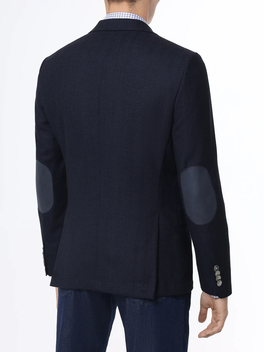 Пиджак из хлопка и шерсти BOSS 50497274/404, размер 50, цвет синий 50497274/404 - фото 3