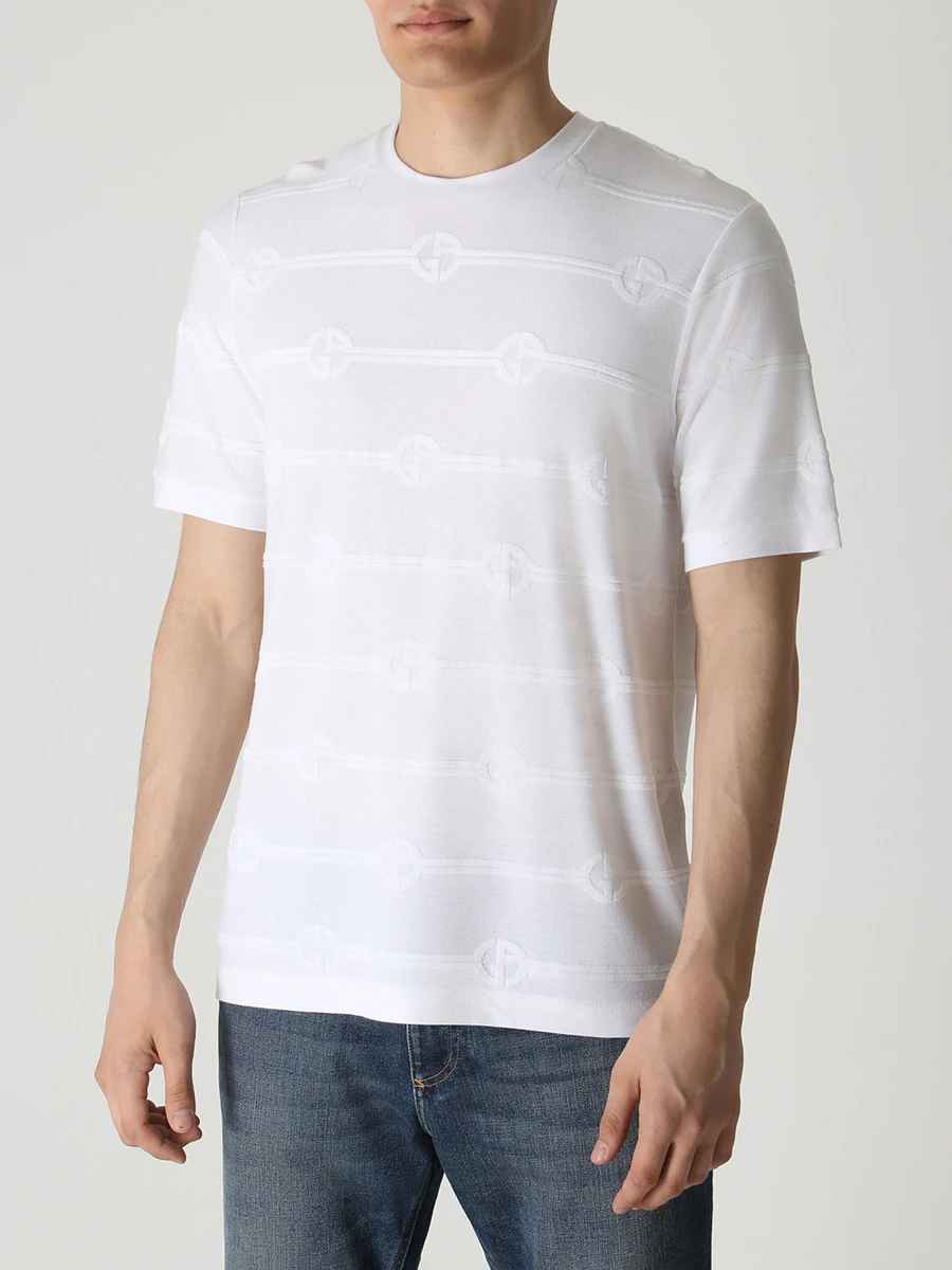 Футболка из вискозы GIORGIO ARMANI 3RSM77 PZH5 Белый  Фото 4