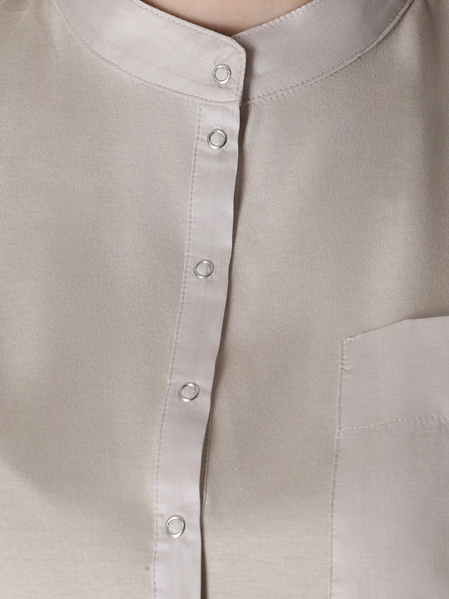 Блуза хлопковая TONET 1787 120, размер 42, цвет бежевый - фото 5