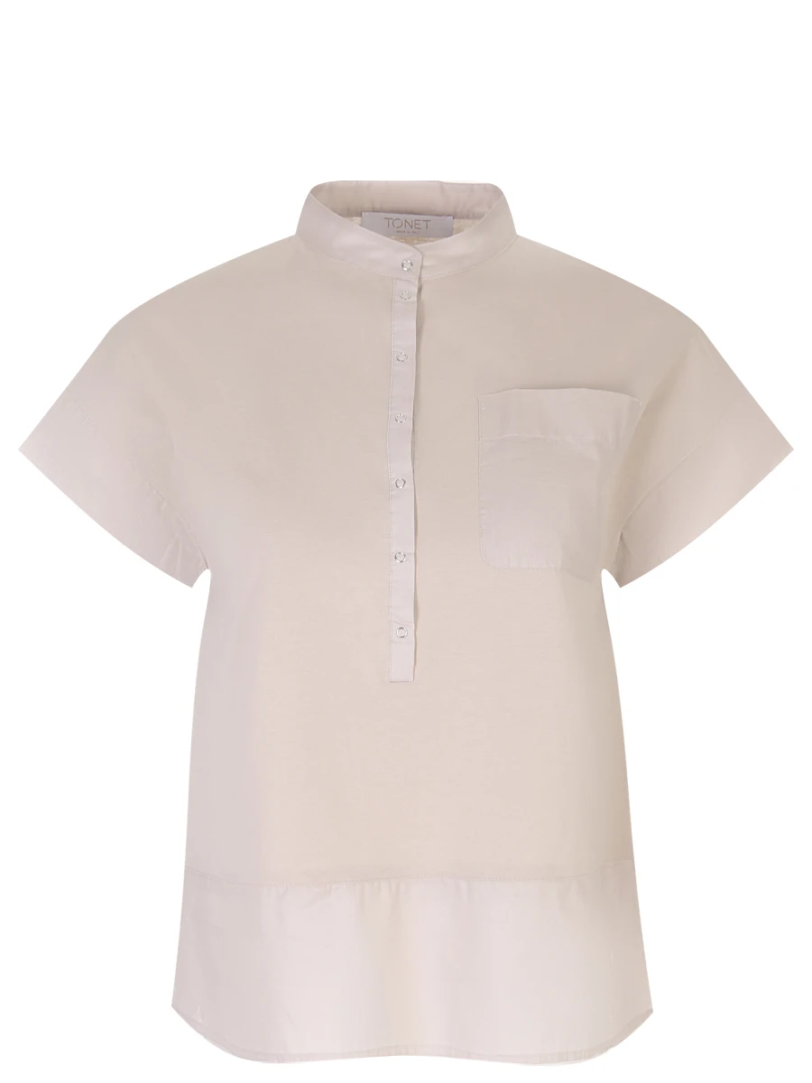 Блуза хлопковая TONET 1787 120, размер 42, цвет бежевый - фото 1
