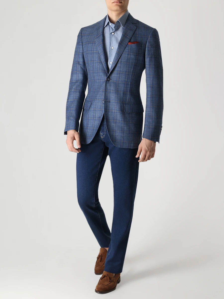 Рубашка Slim Fit хлопковая STILE LATINO CMM123X05 B20 Голубой  Фото 2