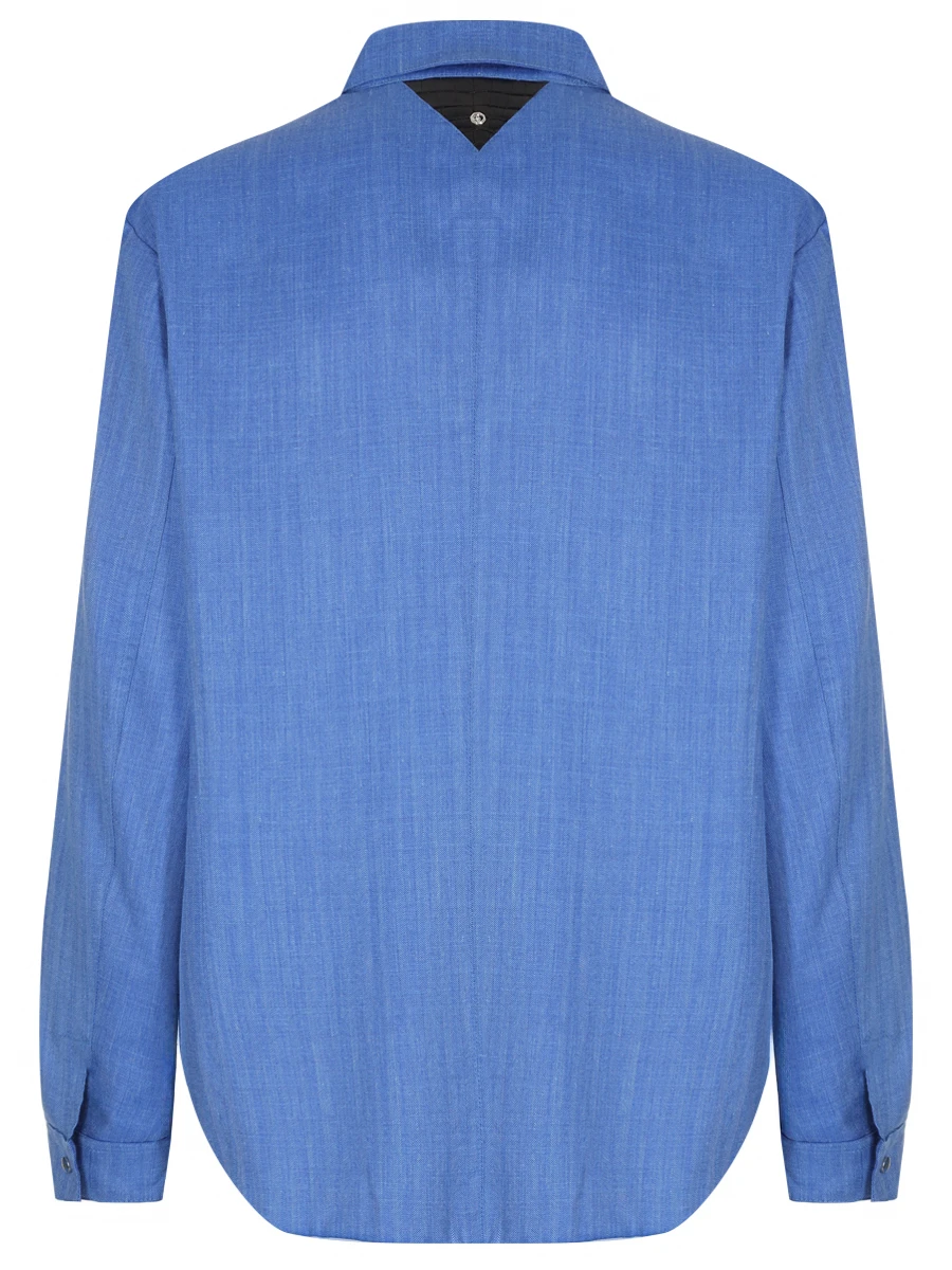 

Рубашка из шерсти и шелка, Синий, SA53-23 AQ