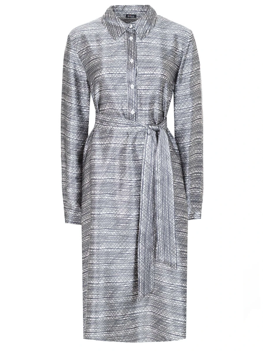 Платье шелковое KITON D54311K0575C05, размер 46, цвет серый