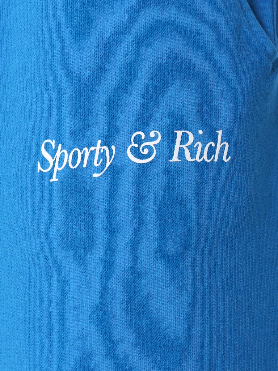 Брюки хлопковые SPORTY & RICH SW873RB, размер 40, цвет синий - фото 5