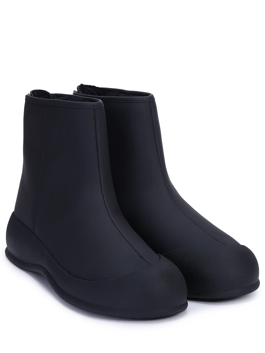 

Ботинки кожаные на меху, Черный, MSB04M VT019 U901