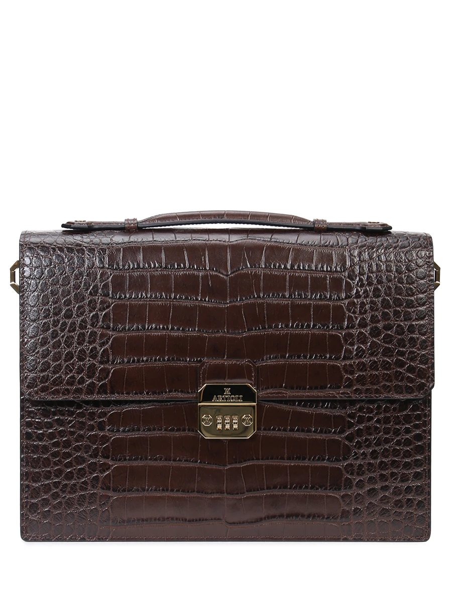 Портфель кожаный ARTIOLI DUCA, размер Один размер, цвет коричневый