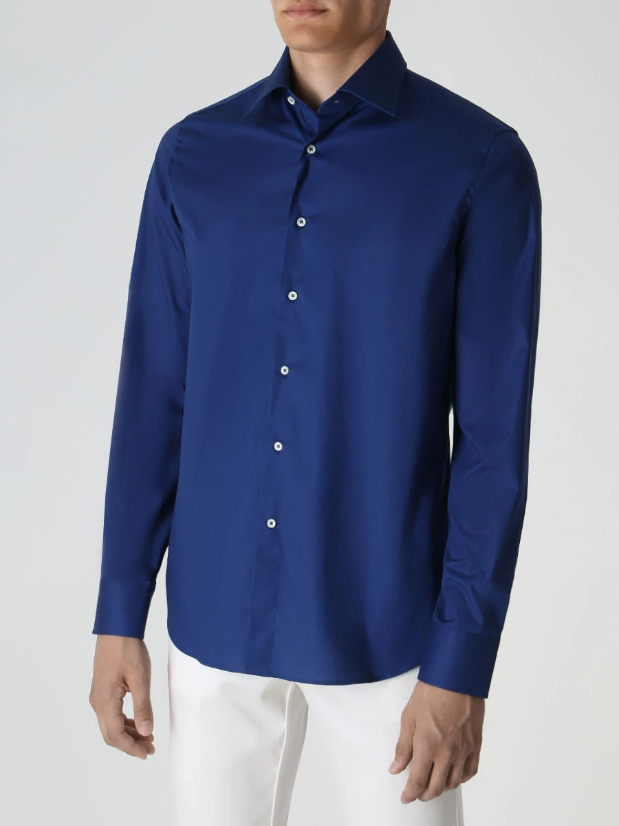Рубашка Slim Fit хлопковая CANALI GD02832/301/X05 SF, размер 48, цвет голубой GD02832/301/X05 SF - фото 4