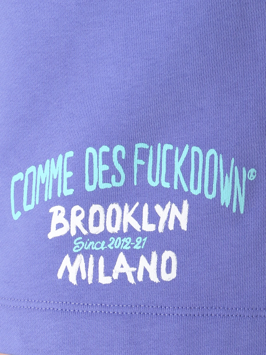Шорты хлопковые COMME DES FUCKDOWN CDFU2166 PURPLE LAVANDA Сиреневый  Фото 5