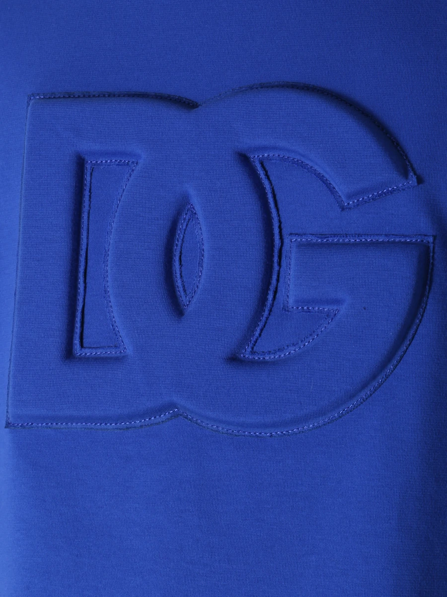 Футболка хлопковая DOLCE & GABBANA G8PO0Z FUGLJ B4401 Синий  Фото 5