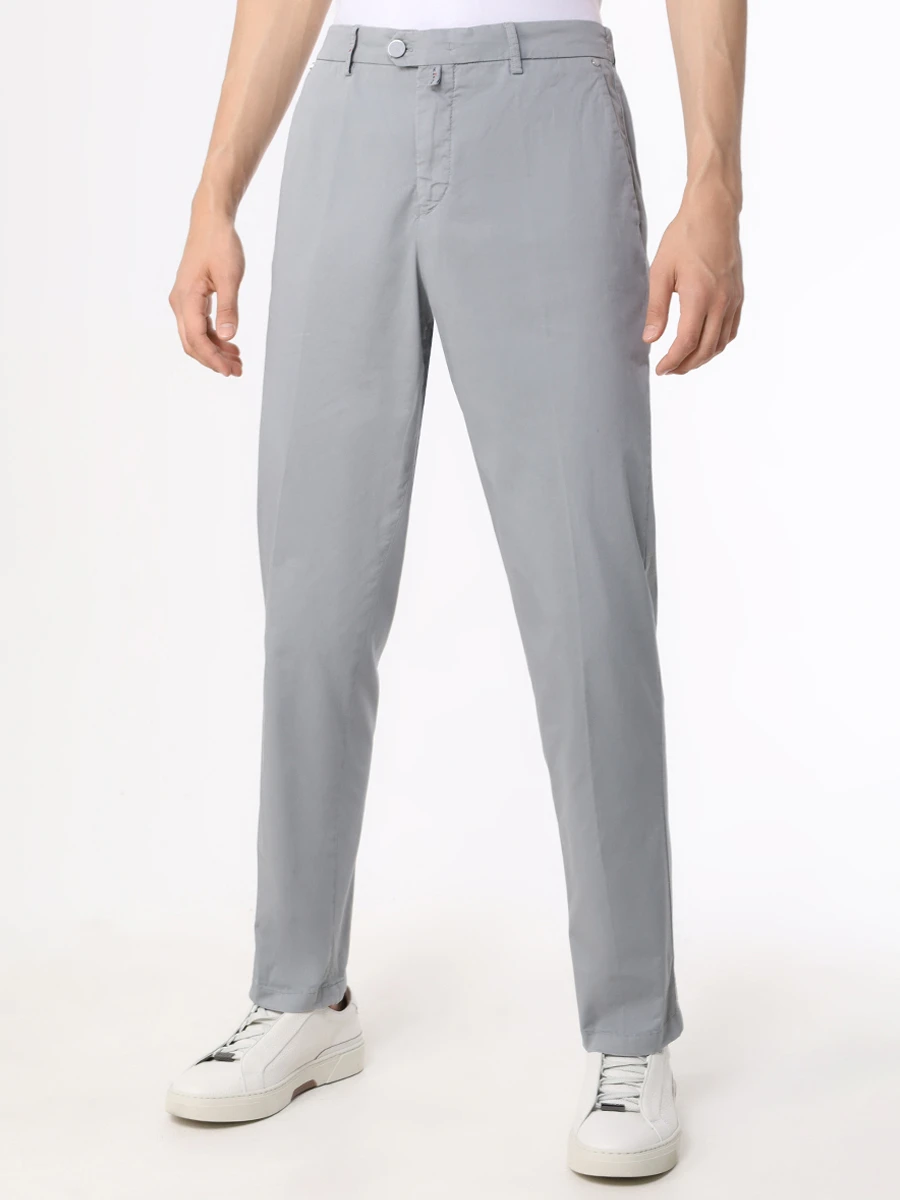 Брюки хлопковые KITON UFPPEJ0730B02009 Серый  Фото 4
