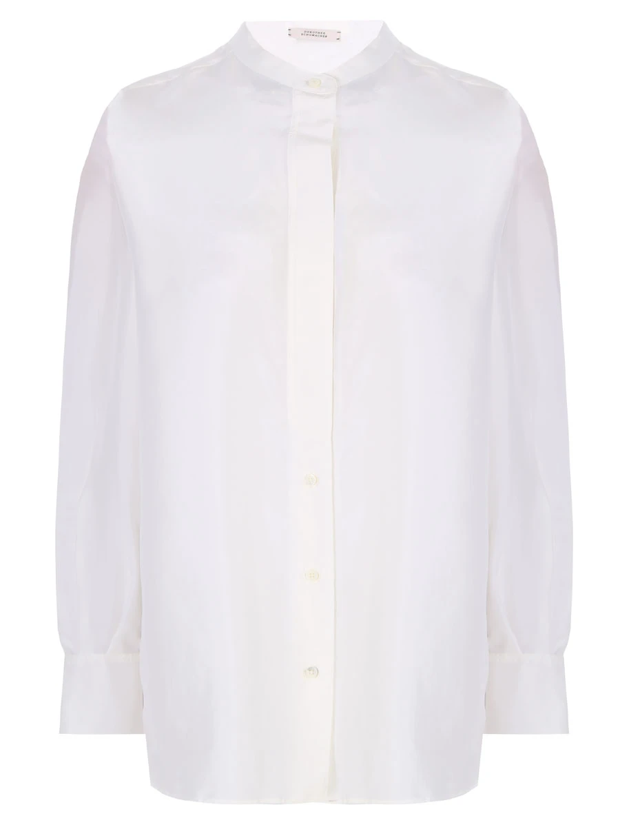 Рубашка шелковая DOROTHEE SCHUMACHER 249116 110, размер 48, цвет белый - фото 1