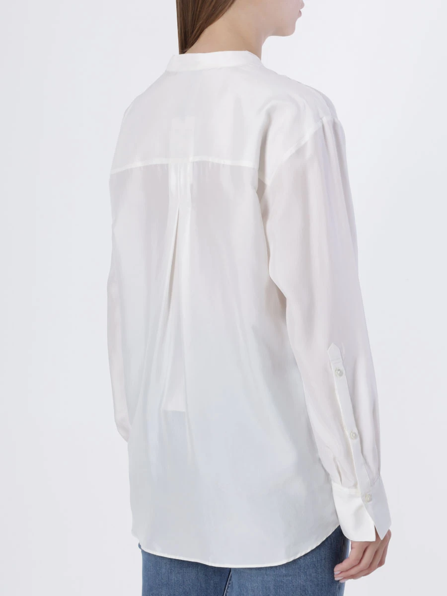Рубашка шелковая DOROTHEE SCHUMACHER 249116 110, размер 48, цвет белый - фото 3