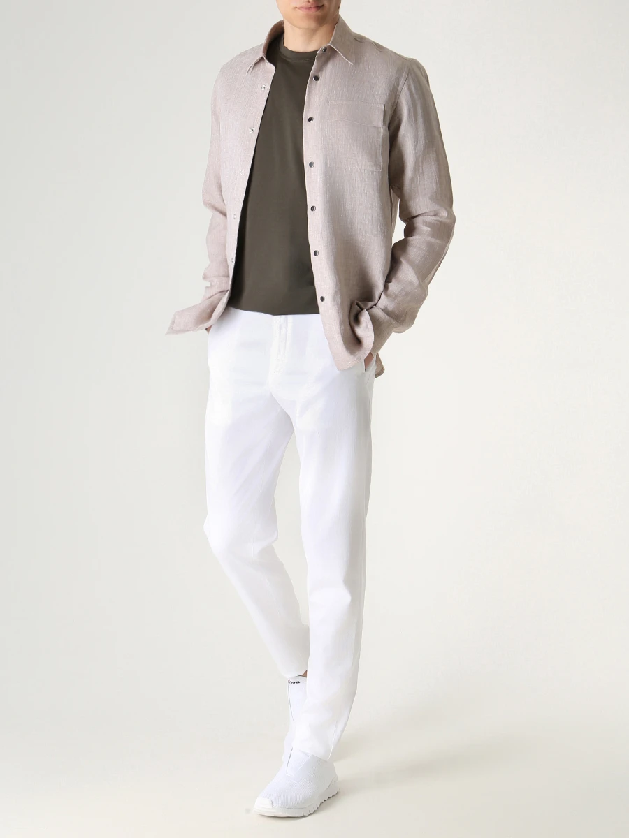 Футболка хлопковая KITON UK1269E23H101001 Зеленый  Фото 3