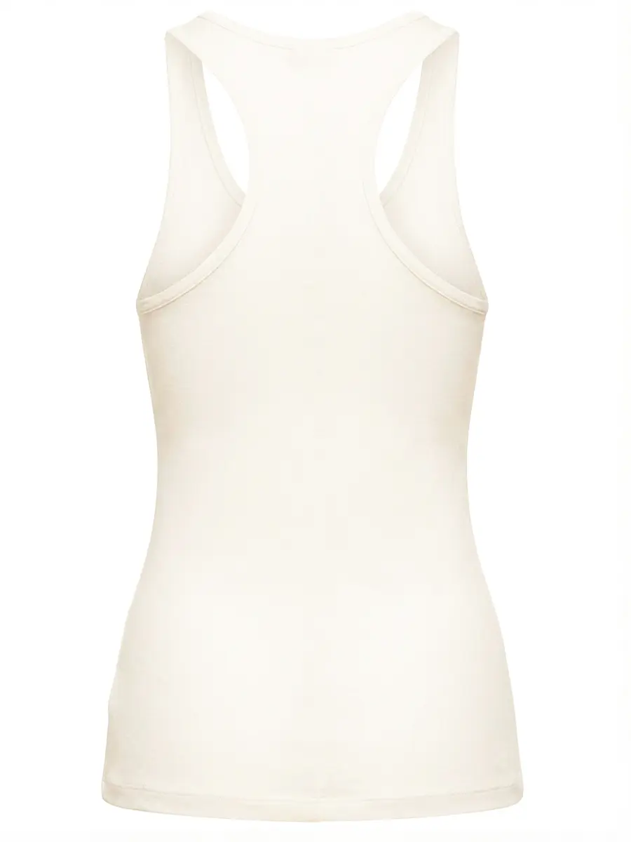 Майка из шерсти и кашемира HAIDER ACKERMANN 113-2408-522-097/белый Белый  Фото 2