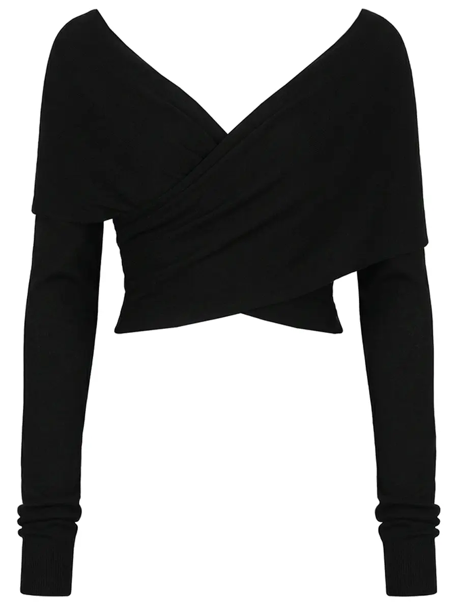 Топ шерстяной HAIDER ACKERMANN 113-2617-555-099/черный Черный  Фото 2