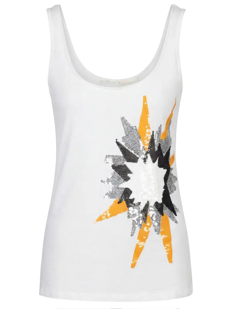 Майка хлопковая DOROTHEE SCHUMACHER 123701-звезда/серый Белый 