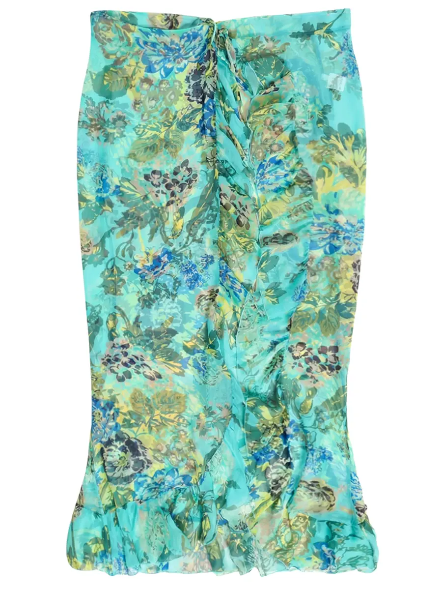 

Парео шелковое, Бирюзовый, 12EP01SS/бирюза,синий