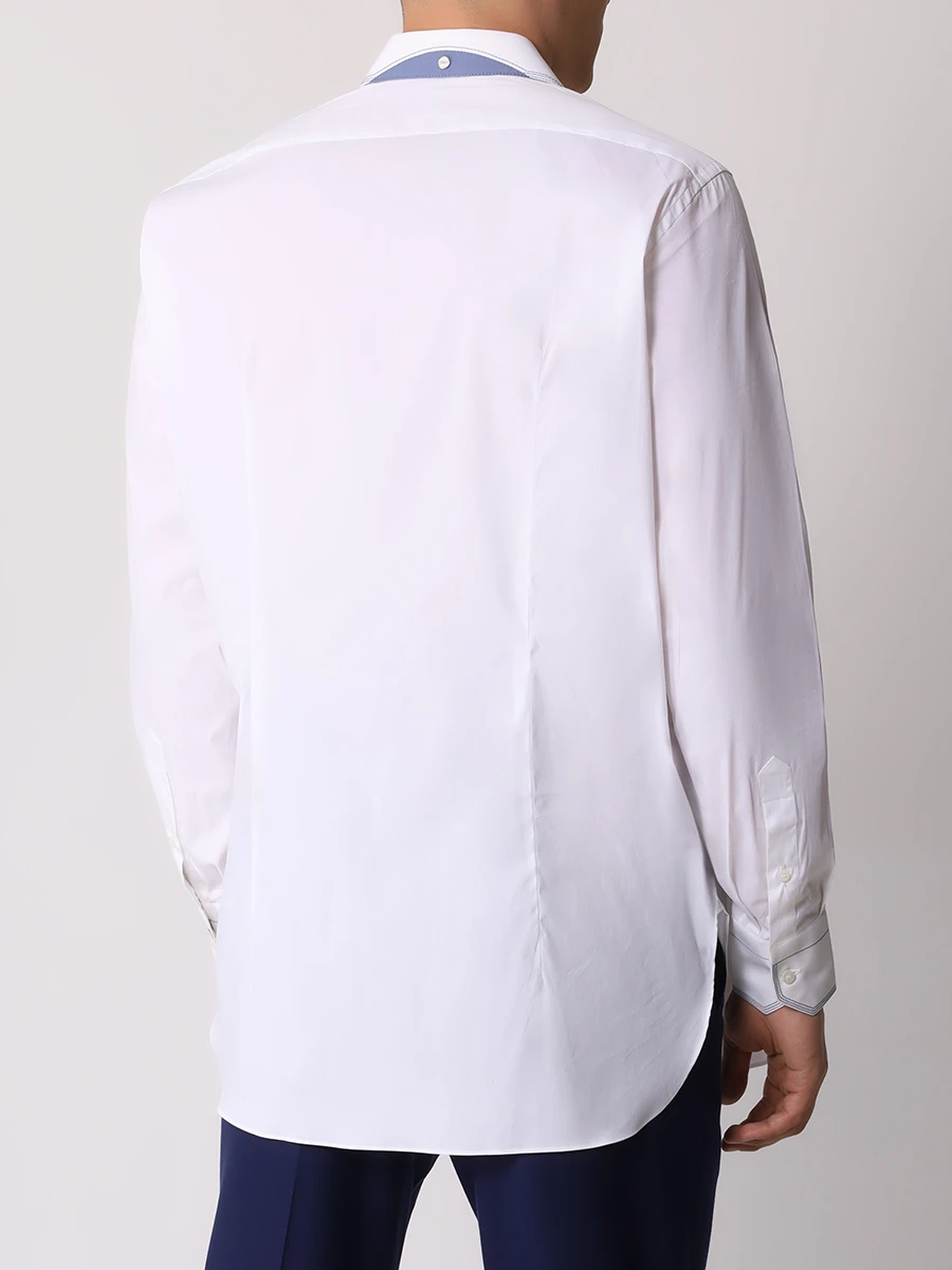 

Рубашка Slim Fit хлопковая, Белый, 13037